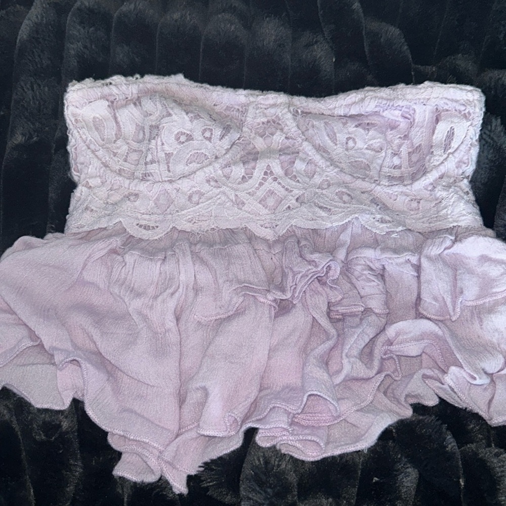 Free People strapless flowy corset top size medium